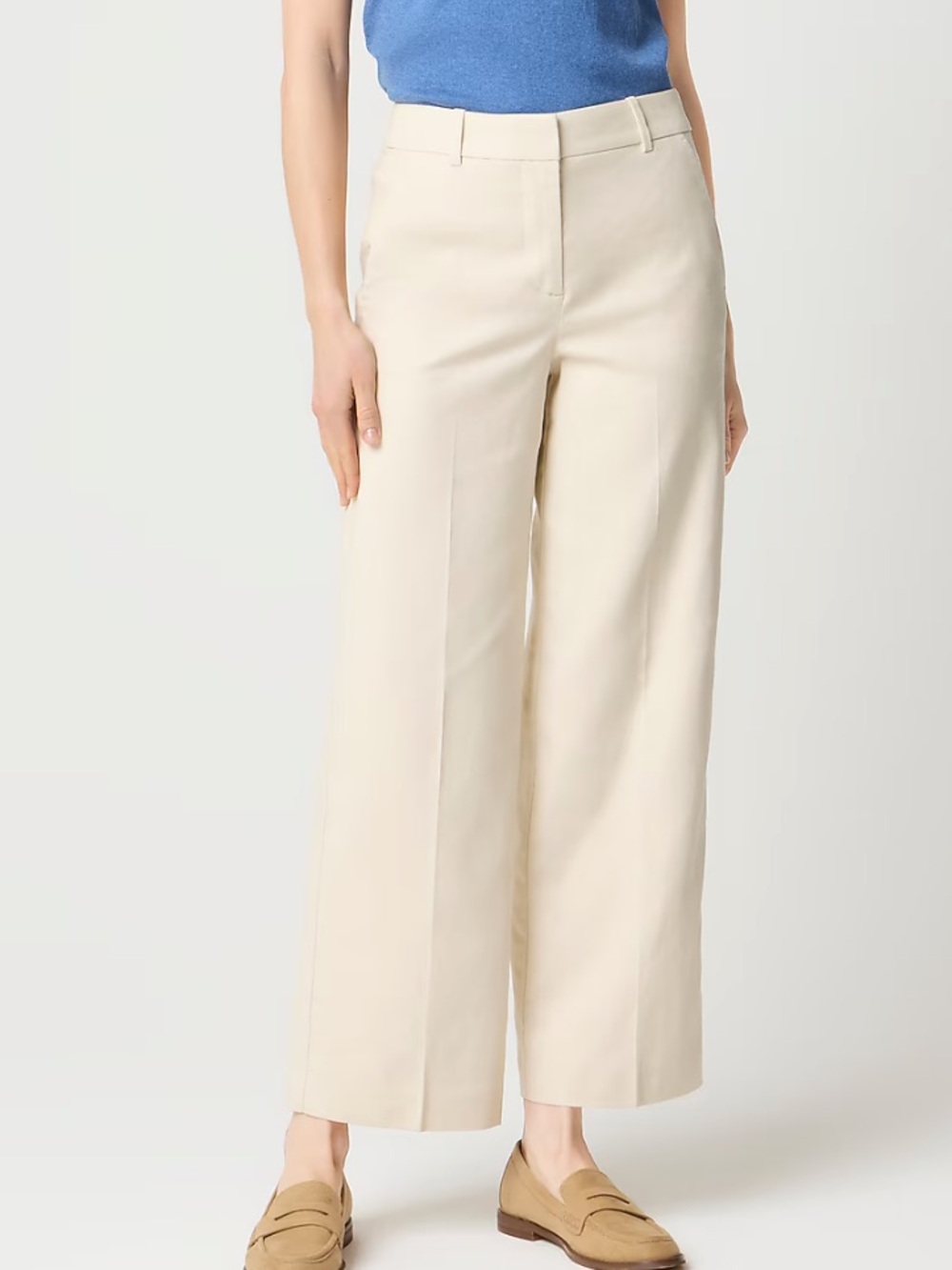 J. Crew Remy Linen-Blend Wide Leg Trouser